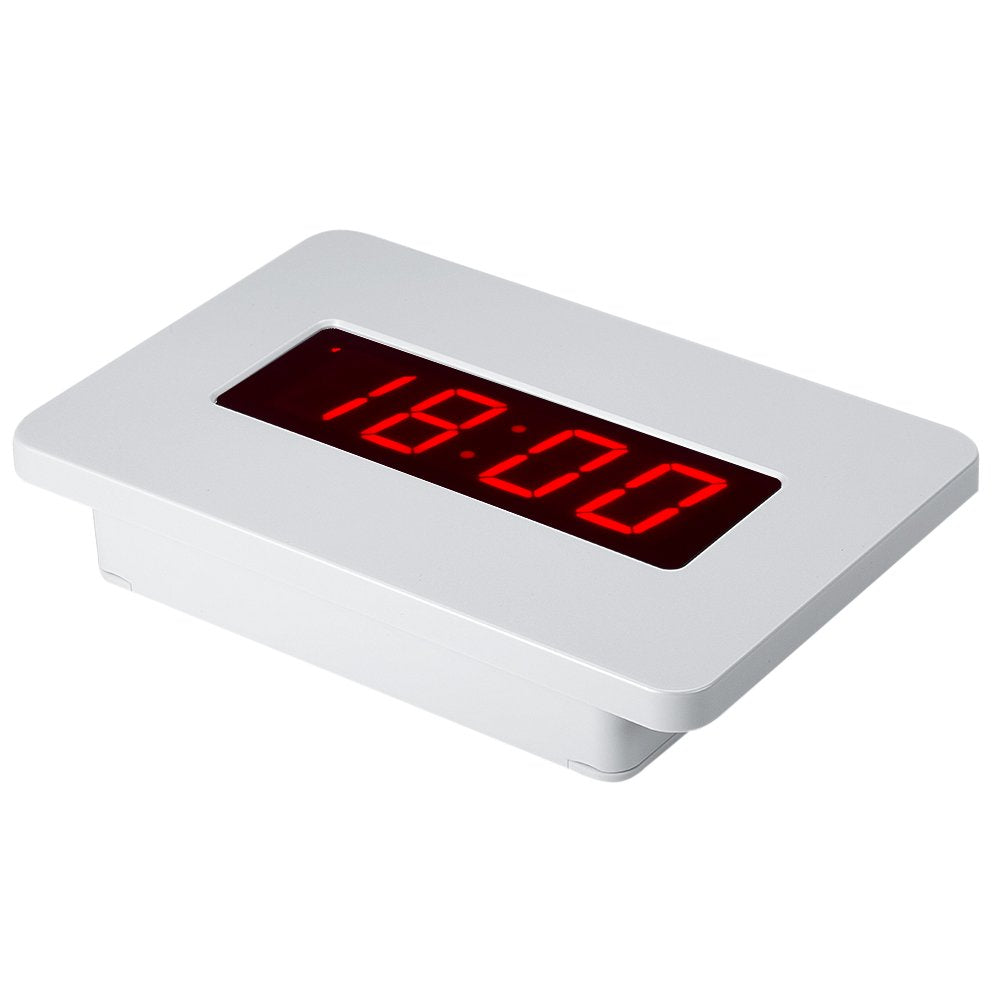 Timegyro Digital Wall Clock Battery Operated with LED Display, Wall Clock with Backlight, Table-top, Alarm, Brightness Adjustable,12/24Hr