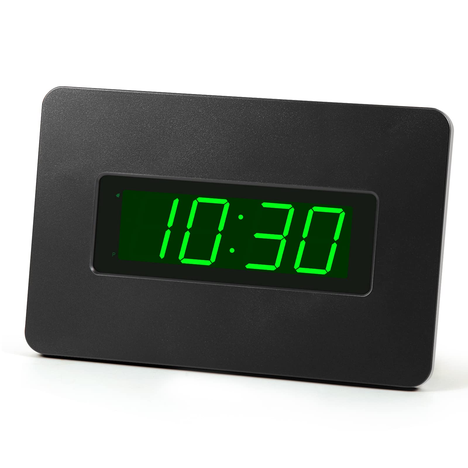Timegyro Digital Wall Clock Battery Operated with LED Display, Wall Clock with Backlight, Table-top, Alarm, Brightness Adjustable,12/24Hr